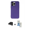 MARSİLYAN™- iPhone 14 Pro Max Kılıf Ahenk Serisi - Şeffaf Royal Nano Ekran Koruyucu + Raze Metal Kamera Lens - GS