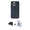 MARSİLYAN™- iPhone 14 Pro Max Kılıf Ahenk Serisi - Şeffaf Royal Nano Ekran Koruyucu + Raze Metal Kamera Lens - GS