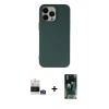 MARSİLYAN™- iPhone 14 Pro Max Kılıf Ahenk Serisi - Siyah 360 Mat Full Body Arka Koruyucu + Bilvis Titan Kamera Lens - GS