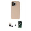 MARSİLYAN™- iPhone 14 Pro Max Kılıf Ahenk Serisi - Siyah 360 Mat Full Body Arka Koruyucu + Bilvis Titan Kamera Lens - GD