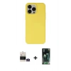 MARSİLYAN™- iPhone 14 Pro Max Kılıf Ahenk Serisi - Siyah 360 Mat Full Body Arka Koruyucu + Bilvis Titan Kamera Lens - GS