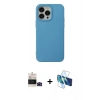 MARSİLYAN™- iPhone 14 Pro Max Kılıf Ahenk Serisi - Siyah 3D Antistatik Cam Ekran Koruyucu + Bilvis Titan Kamera Lens - SH