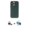 MARSİLYAN™- iPhone 14 Pro Max Kılıf Ahenk Serisi - Siyah 3D Antistatik Cam Ekran Koruyucu + Bilvis Titan Kamera Lens - GD