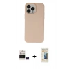 MARSİLYAN™- iPhone 14 Pro Max Kılıf Ahenk Serisi - Siyah 6D Mat Seramik Hayalet Nano Ekran Koruyucu + Bilvis Titan Kamera Lens - DNMR