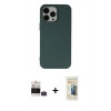 MARSİLYAN™- iPhone 14 Pro Max Kılıf Ahenk Serisi - Siyah 6D Mat Seramik Hayalet Nano Ekran Koruyucu + Bilvis Titan Kamera Lens - DNMR