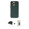 MARSİLYAN™- iPhone 14 Pro Max Kılıf Ahenk Serisi - Siyah 6D Mat Seramik Hayalet Nano Ekran Koruyucu + Raze Metal Kamera Lens - GD