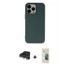 MARSİLYAN™- iPhone 14 Pro Max Kılıf Ahenk Serisi - Siyah 6D Mat Seramik Hayalet Nano Ekran Koruyucu + Raze Metal Kamera Lens - GS