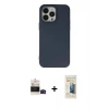 MARSİLYAN™- iPhone 14 Pro Max Kılıf Ahenk Serisi - Siyah 6D Mat Seramik Hayalet Nano Ekran Koruyucu + Bilvis Titan Kamera Lens - SH