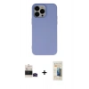MARSİLYAN™- iPhone 14 Pro Max Kılıf Ahenk Serisi - Siyah 6D Mat Seramik Hayalet Nano Ekran Koruyucu + Bilvis Titan Kamera Lens - SH