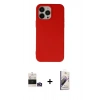 MARSİLYAN™- iPhone 14 Pro Max Kılıf Ahenk Serisi - Siyah Bilvis 3D Mat Cam Ekran Koruyucu + Bilvis Titan Kamera Lens - GD