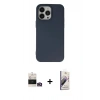 MARSİLYAN™- iPhone 14 Pro Max Kılıf Ahenk Serisi - Siyah Bilvis 3D Mat Cam Ekran Koruyucu + Bilvis Titan Kamera Lens - GD