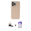 MARSİLYAN™- iPhone 14 Pro Max Kılıf Ahenk Serisi - Siyah Bilvis 5in1 3D Magic Cam Ekran Koruyucu + Bilvis Titan Kamera Lens - GD