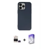 MARSİLYAN™- iPhone 14 Pro Max Kılıf Ahenk Serisi - Siyah Bilvis 5in1 3D Magic Cam Ekran Koruyucu + Bilvis Titan Kamera Lens - DNMR