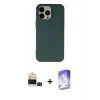 MARSİLYAN™- iPhone 14 Pro Max Kılıf Ahenk Serisi - Siyah Bilvis 5in1 3D Magic Cam Ekran Koruyucu + Bilvis Titan Kamera Lens - SH
