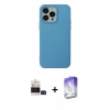 MARSİLYAN™- iPhone 14 Pro Max Kılıf Ahenk Serisi - Siyah Bilvis 5in1 3D Magic Cam Ekran Koruyucu + Bilvis Titan Kamera Lens - SH