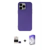 MARSİLYAN™- iPhone 14 Pro Max Kılıf Ahenk Serisi - Siyah Bilvis 5in1 3D Magic Cam Ekran Koruyucu + Bilvis Titan Kamera Lens - DNMR
