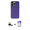 MARSİLYAN™- iPhone 14 Pro Max Kılıf Ahenk Serisi - Siyah Bilvis 5in1 3D Magic Cam Ekran Koruyucu + Bilvis Titan Kamera Lens - GD
