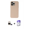 MARSİLYAN™- iPhone 14 Pro Max Kılıf Ahenk Serisi - Siyah Bilvis 5in1 3D Magic Cam Ekran Koruyucu + Bilvis Titan Kamera Lens - GS