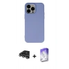 MARSİLYAN™- iPhone 14 Pro Max Kılıf Ahenk Serisi - Siyah Bilvis 5in1 3D Magic Cam Ekran Koruyucu + Raze Metal Kamera Lens - GS