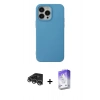 MARSİLYAN™- iPhone 14 Pro Max Kılıf Ahenk Serisi - Siyah Bilvis 5in1 3D Magic Cam Ekran Koruyucu + Raze Metal Kamera Lens - GS