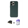 MARSİLYAN™- iPhone 14 Pro Max Kılıf Ahenk Serisi - Siyah Bilvis 5in1 3D Magic Cam Ekran Koruyucu + Raze Metal Kamera Lens - GD