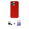 MARSİLYAN™- iPhone 14 Pro Max Kılıf Ahenk Serisi - Siyah Bilvis 5in1 5D Magic Hayalet Cam Ekran Koruyucu + Bilvis Titan Kamera Lens - SH