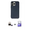 MARSİLYAN™- iPhone 14 Pro Max Kılıf Ahenk Serisi - Siyah Bilvis 5in1 5D Magic Hayalet Cam Ekran Koruyucu + Bilvis Titan Kamera Lens - GS