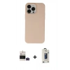MARSİLYAN™- iPhone 14 Pro Max Kılıf Ahenk Serisi - Siyah Bilvis Hayalet Cam Ekran Koruyucu + Bilvis Titan Kamera Lens - DNMR