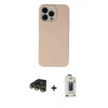 MARSİLYAN™- iPhone 14 Pro Max Kılıf Ahenk Serisi - Siyah Bilvis Hayalet Cam Ekran Koruyucu + Raze Metal Kamera Lens - GD