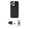 MARSİLYAN™- iPhone 14 Pro Max Kılıf Ahenk Serisi - Siyah Bilvis Hayalet Cam Ekran Koruyucu + Raze Metal Kamera Lens - GD