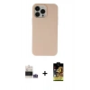 MARSİLYAN™- iPhone 14 Pro Max Kılıf Ahenk Serisi - Siyah Buffer Cam Ekran Koruyucu + Bilvis Titan Kamera Lens - GS