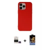 MARSİLYAN™- iPhone 14 Pro Max Kılıf Ahenk Serisi - Siyah Buffer Hayalet Cam Ekran Koruyucu + Bilvis Titan Kamera Lens - GD