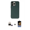 MARSİLYAN™- iPhone 14 Pro Max Kılıf Ahenk Serisi - Siyah Buffer Hayalet Cam Ekran Koruyucu + Bilvis Titan Kamera Lens - GD