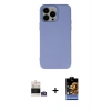 MARSİLYAN™- iPhone 14 Pro Max Kılıf Ahenk Serisi - Siyah Buffer Hayalet Cam Ekran Koruyucu + Bilvis Titan Kamera Lens - GS