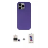 MARSİLYAN™- iPhone 14 Pro Max Kılıf Ahenk Serisi - Siyah Joko 5D Cam + Bilvis Titan Kamera Lens - SH