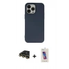MARSİLYAN™- iPhone 14 Pro Max Kılıf Ahenk Serisi - Siyah Joko 5D Cam + Raze Metal Kamera Lens - GD