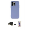 MARSİLYAN™- iPhone 14 Pro Max Kılıf Ahenk Serisi - Siyah Joko 5D Cam + Raze Metal Kamera Lens - GD