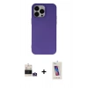 MARSİLYAN™- iPhone 14 Pro Max Kılıf Ahenk Serisi - Siyah Joko 5D Cam + Bilvis Titan Kamera Lens - GS