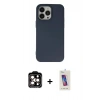 MARSİLYAN™- iPhone 14 Pro Max Kılıf Ahenk Serisi - Siyah Joko 5D Cam + PVD Metal Kamera Lens - TU