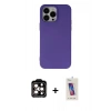 MARSİLYAN™- iPhone 14 Pro Max Kılıf Ahenk Serisi - Siyah Joko 5D Cam + PVD Metal Kamera Lens - TU
