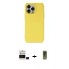 MARSİLYAN™- iPhone 14 Pro Max Kılıf Ahenk Serisi - Siyah Joko Magic 5D Hayalet Cam + Bilvis Titan Kamera Lens - DNMR
