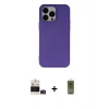 MARSİLYAN™- iPhone 14 Pro Max Kılıf Ahenk Serisi - Siyah Joko Magic 5D Hayalet Cam + Bilvis Titan Kamera Lens - DNMR