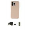 MARSİLYAN™- iPhone 14 Pro Max Kılıf Ahenk Serisi - Siyah Joko Magic 5D Hayalet Cam + Raze Metal Kamera Lens - GD