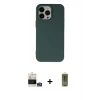 MARSİLYAN™- iPhone 14 Pro Max Kılıf Ahenk Serisi - Siyah Joko Magic 5D Hayalet Cam + Gümüş Bilvis Titan Kamera Lens