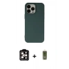 MARSİLYAN™- iPhone 14 Pro Max Kılıf Ahenk Serisi - Siyah Joko Magic 5D Hayalet Cam + PVD Metal Kamera Lens - TU