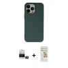 MARSİLYAN™- iPhone 14 Pro Max Kılıf Ahenk Serisi - Siyah Mat Seramik Nano Ekran Koruyucu + Bilvis Titan Kamera Lens - GS