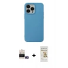 MARSİLYAN™- iPhone 14 Pro Max Kılıf Ahenk Serisi - Siyah Mat Seramik Nano Ekran Koruyucu + Bilvis Titan Kamera Lens - GS