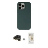 MARSİLYAN™- iPhone 14 Pro Max Kılıf Ahenk Serisi - Siyah Mat Seramik Nano Ekran Koruyucu + Raze Metal Kamera Lens - GD