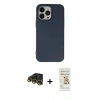 MARSİLYAN™- iPhone 14 Pro Max Kılıf Ahenk Serisi - Siyah Mat Seramik Nano Ekran Koruyucu + Raze Metal Kamera Lens - GD
