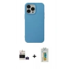 MARSİLYAN™- iPhone 14 Pro Max Kılıf Ahenk Serisi - Siyah Polymer Nano Ekran Koruyucu + Bilvis Titan Kamera Lens - DNMR